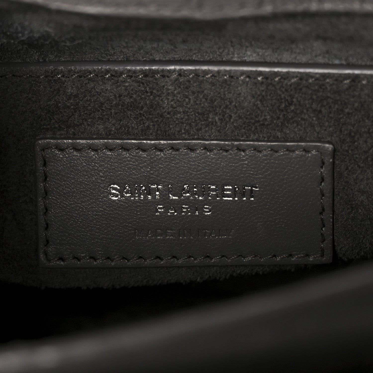 Saint Laurent Calfskin Crocodile Embossed Medium Monogram Sunset Fog 6 of 11