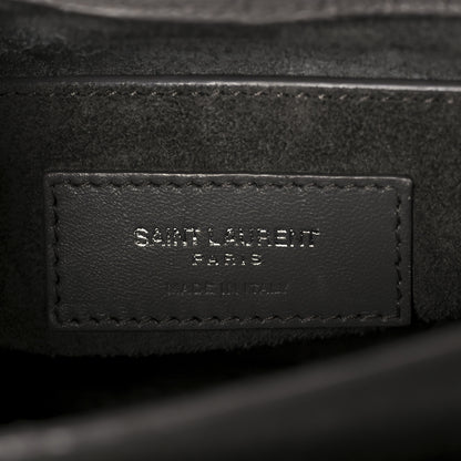 Saint Laurent Calfskin Crocodile Embossed Medium Monogram Sunset Fog 6 of 11