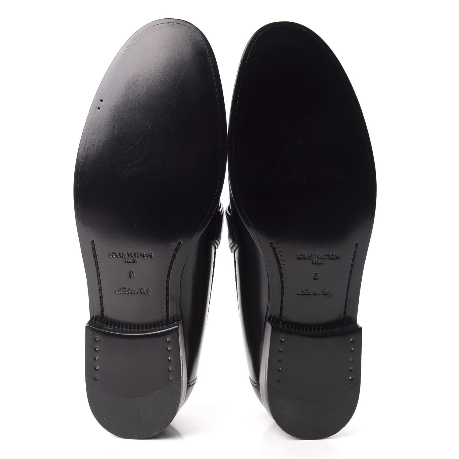 Louis Vuitton Calfskin Mens Major Loafers 9 Black 5 of 9