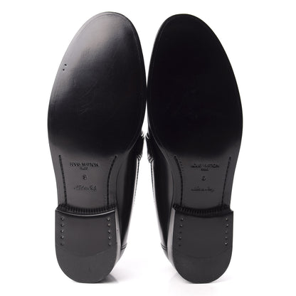 Louis Vuitton Calfskin Mens Major Loafers 9 Black 5 of 9