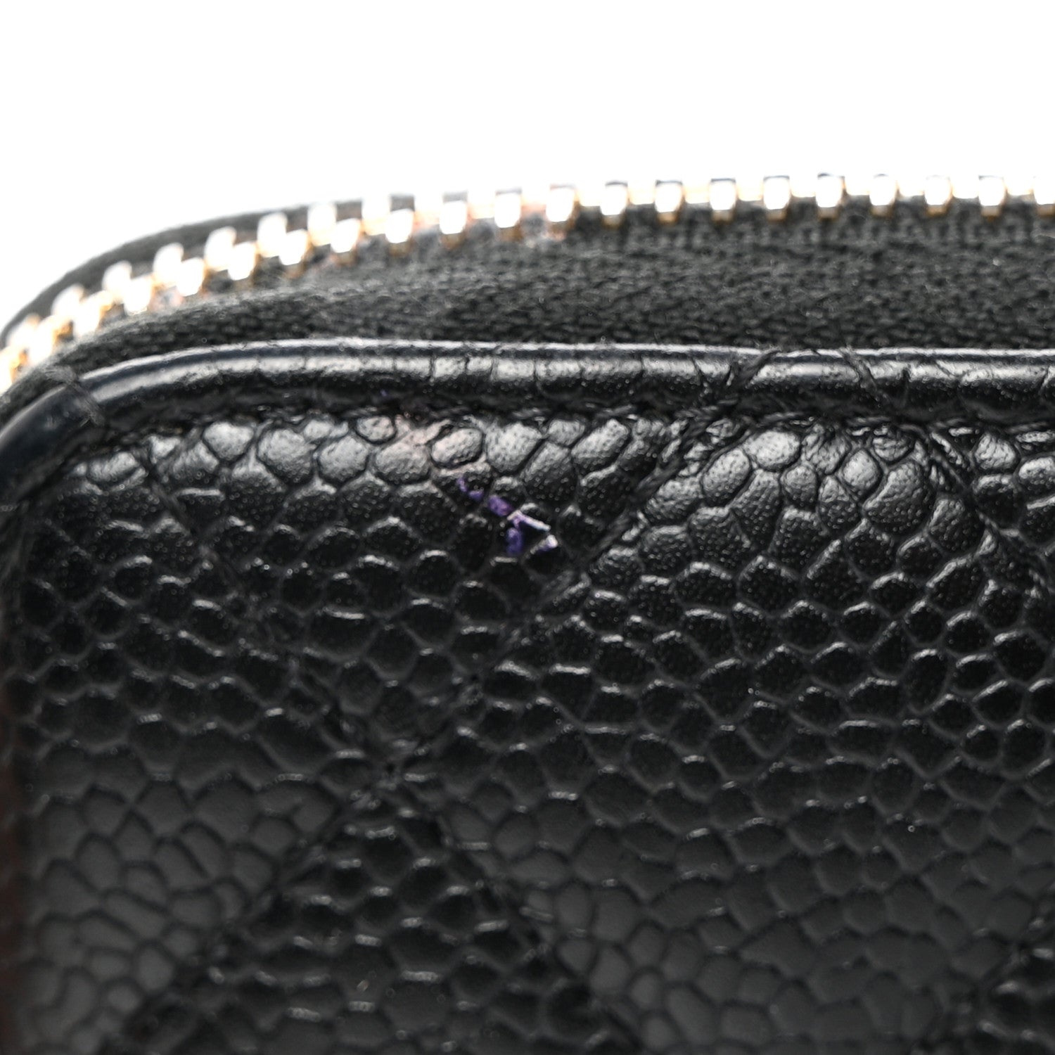 Chanel Caviar Quilted Large Gusset Zip Around Wallet Black 17 of 21