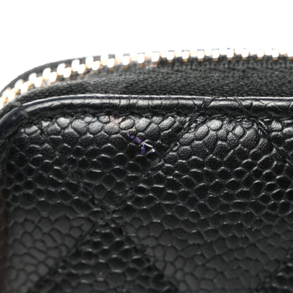 Chanel Caviar Quilted Large Gusset Zip Around Wallet Black 17 of 21