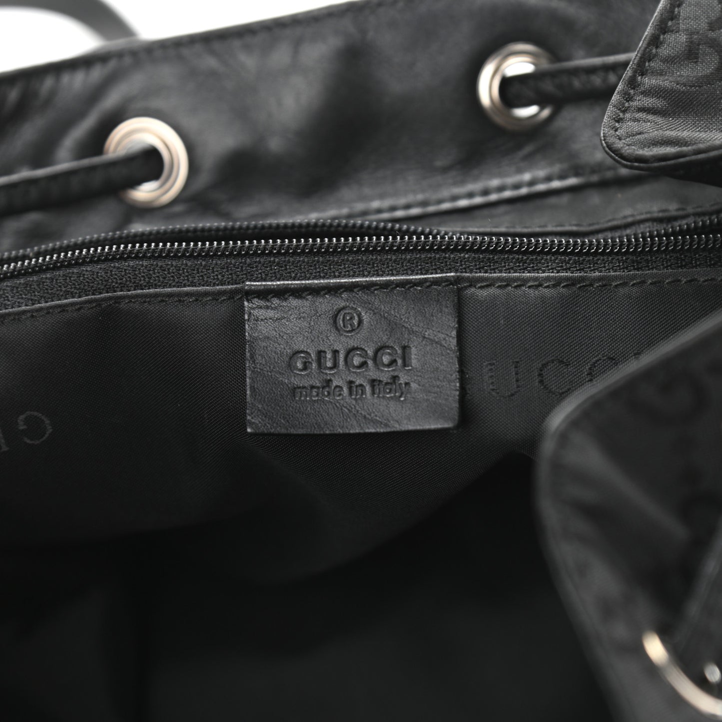 Nylon Monogram Backpack Black