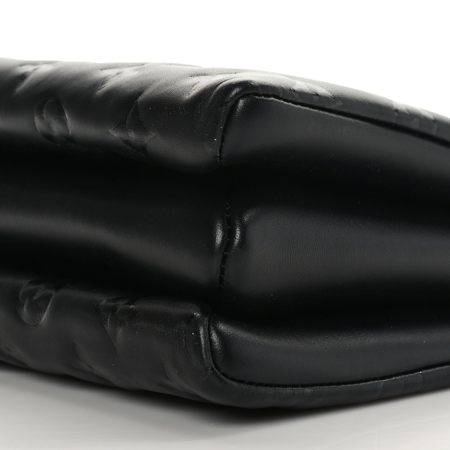 Lambskin Embossed Monogram Coussin PM Black
