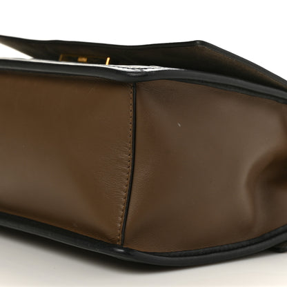 Fendi Vitello Century F is Fendi Bi-Color FF 1974 Embossed Kan I Shoulder Bag Maya Black 9 of 12