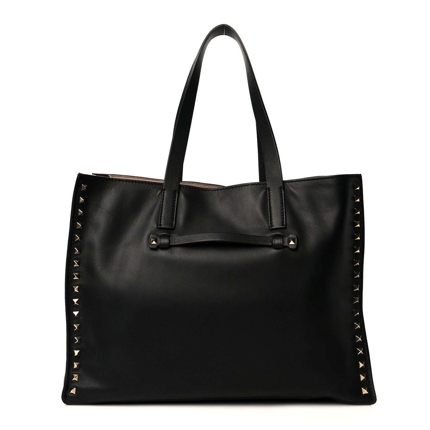 Nappa Medium Rockstud Soft Tote Black