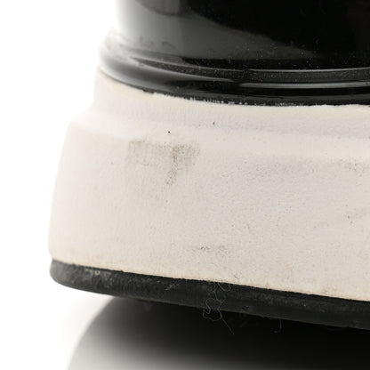 Chanel Calfskin Mesh Lycra Suede Womens Logo Sneakers 37.5 Black 7 of 8