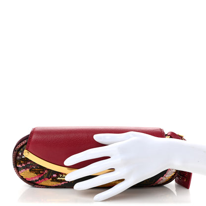 Louis Vuitton Monogram Sequins Savage Cub Clutch Rose 2 of 13