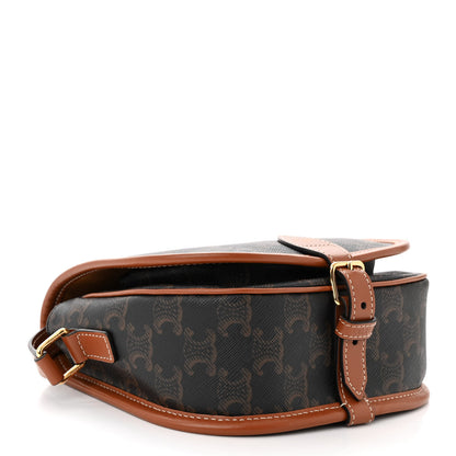 Celine Triomphe Canvas Medium Folco Bag Tan 4 of 11