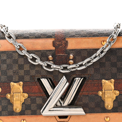 Louis Vuitton Transformed Damier Ebene Time Trunk Twist Chain Wallet 7 of 9