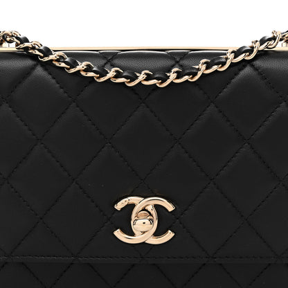 Chanel Lambskin Quilted Trendy CC Wallet On Chain WOC Black 9 of 12