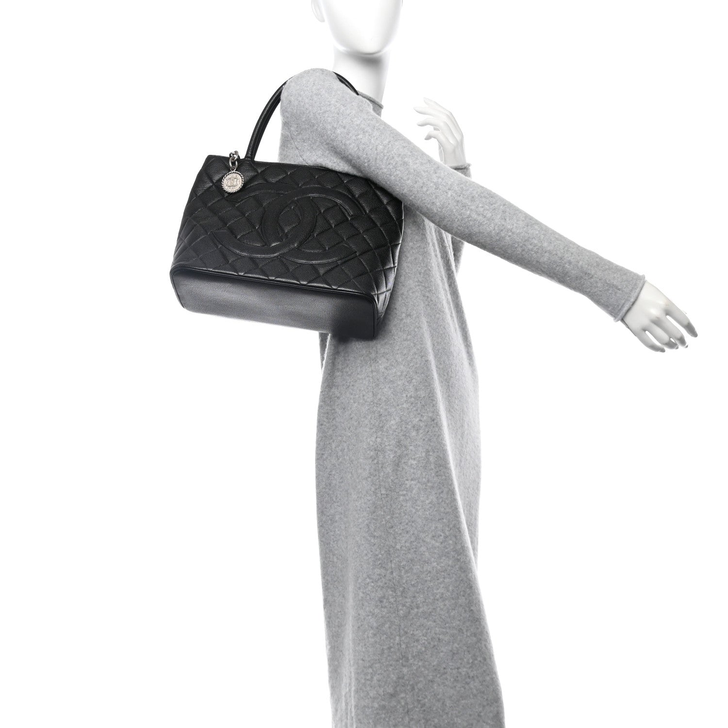 Chanel Caviar Quilted Medallion Tote Black 2 of 10