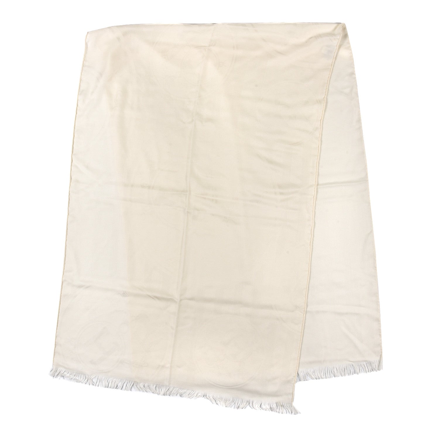 Hermes Cashmere Silk New Libris Stole Ivory 2 of 4