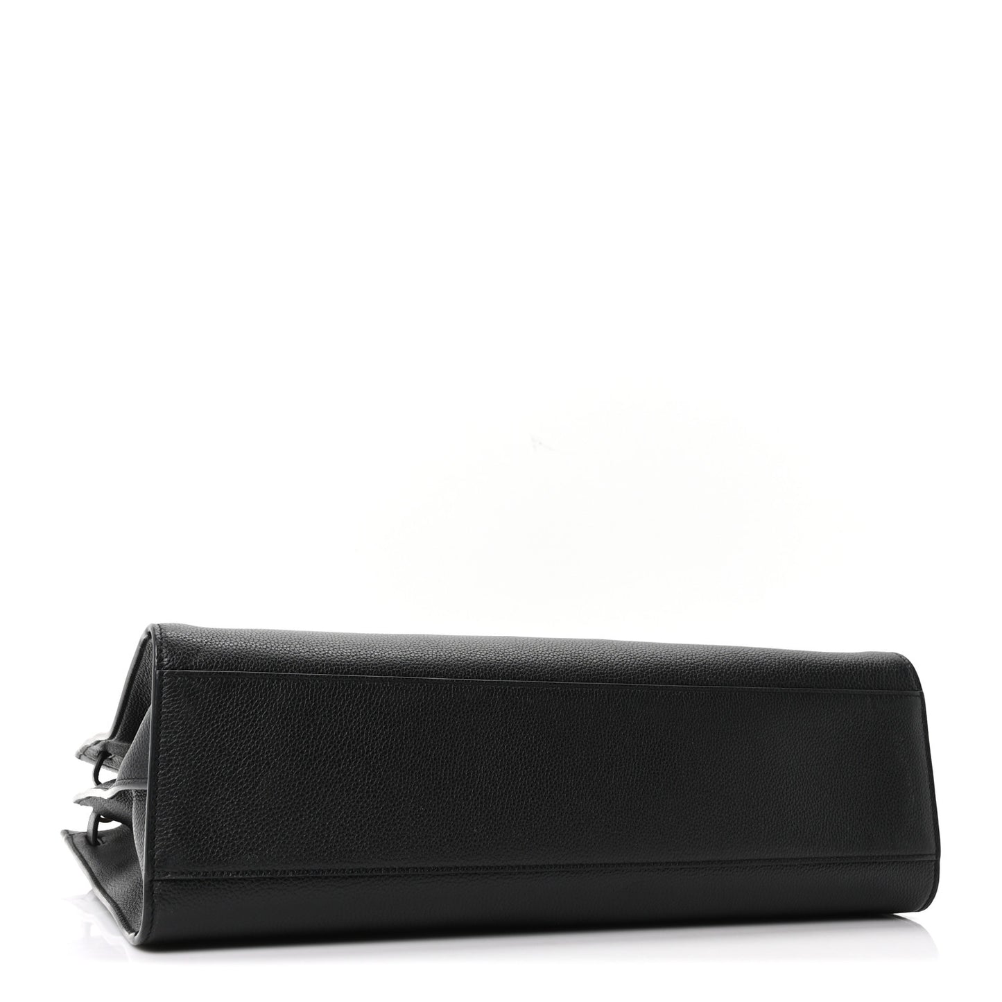 Grained Calfskin Large Thin Sac De Jour Black