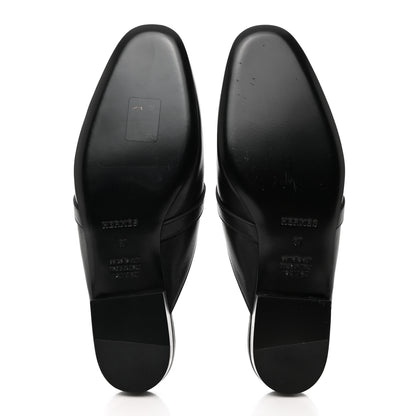 Hermes Goatskin Oz Mules 37 Black 6 of 8