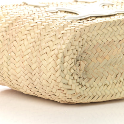 Celine Raffia Calfskin Triomphe Teen Panier White 8 of 11