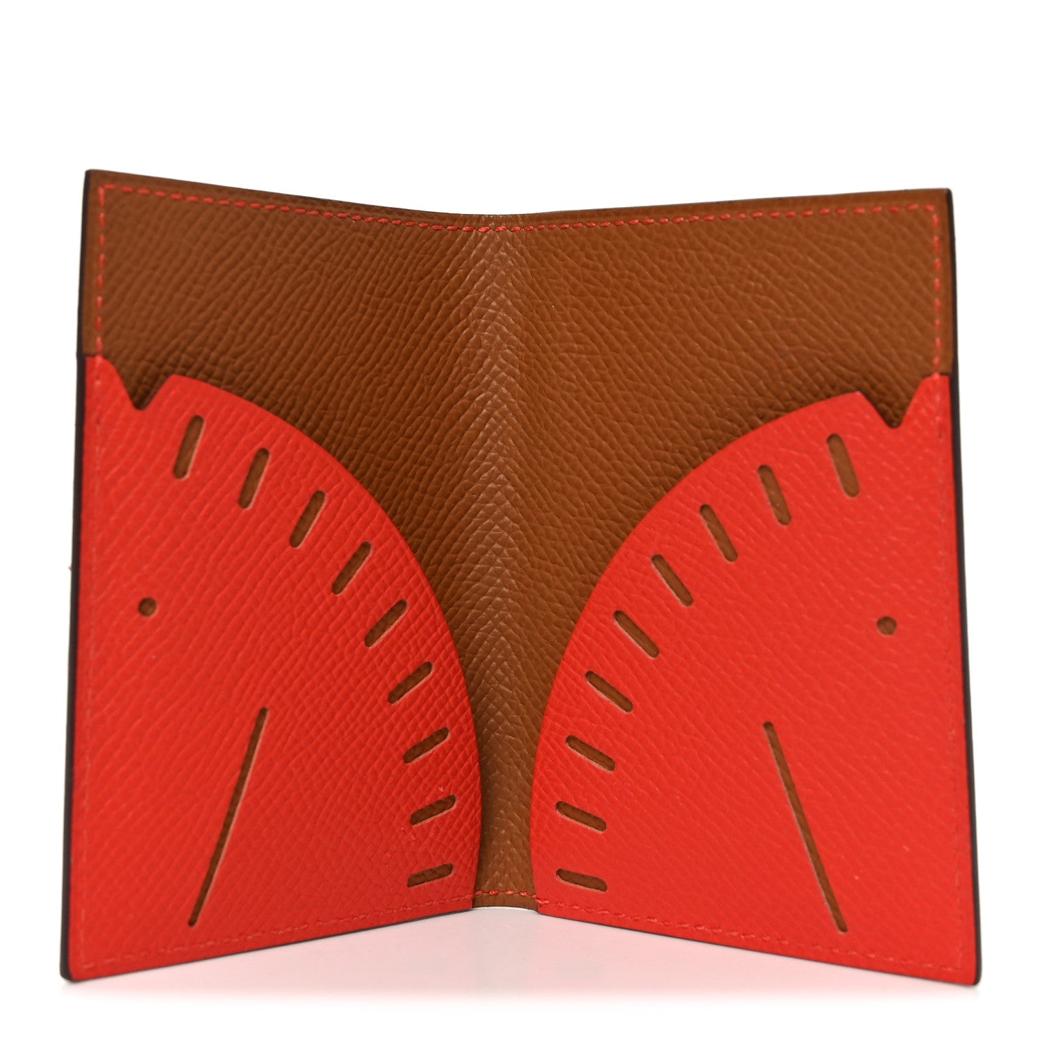Hermes Epsom Doado Card Holder Capucine Gold 5 of 8