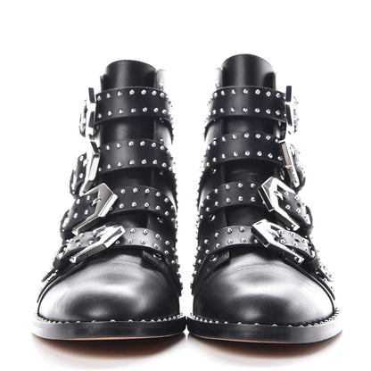 Givenchy Calfskin Studded Prue Buckle Bootie 36.5 Black 2 of 8