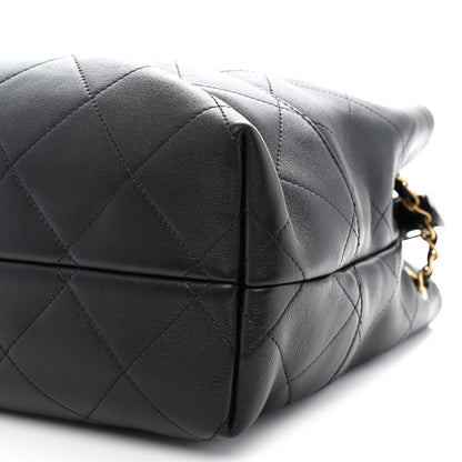 Chanel Calfskin Quilted Small Coco Base Shopping Bag Black 10 of 10