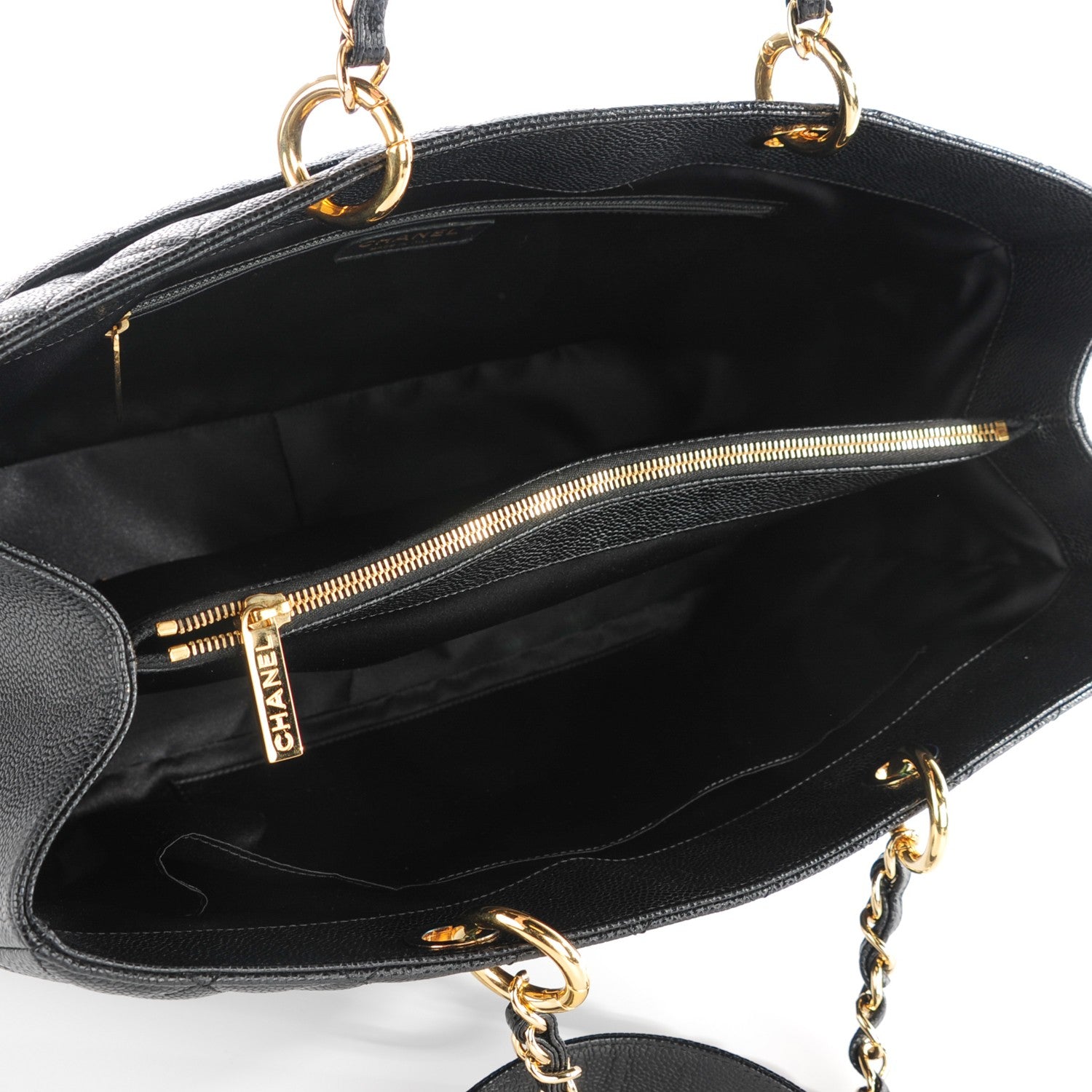 Chanel Caviar Quilted XL Grand Shopping Tote GST Black 7 of 7