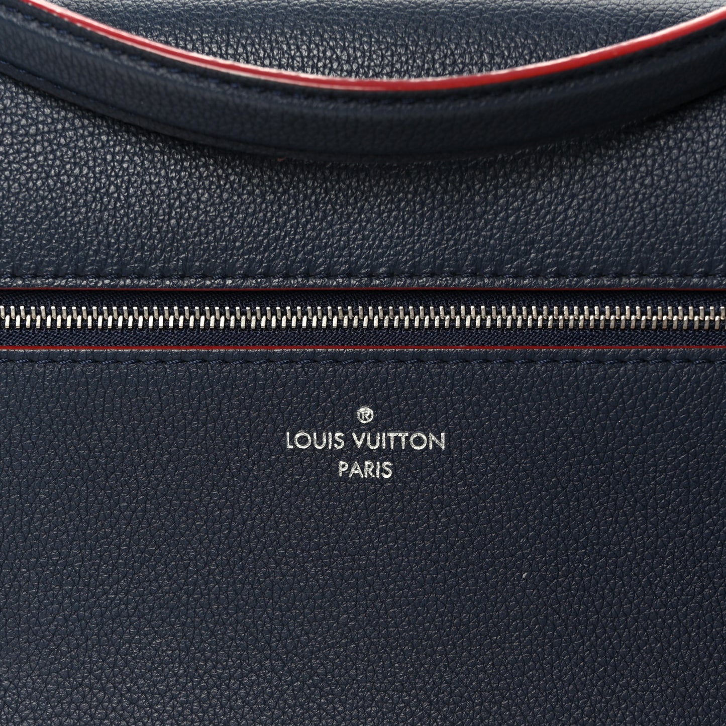 Soft Calfskin My Lockme Top Handle Marine Rouge