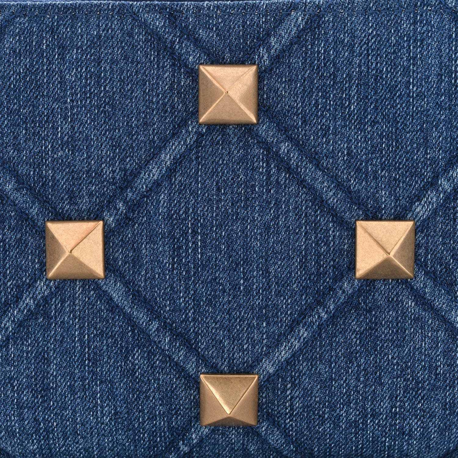 Valentino Garavani Denim Roman Stud Zip Pouch Denim 8 of 11