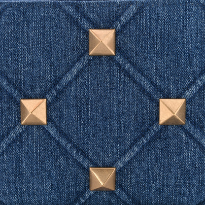 Valentino Garavani Denim Roman Stud Zip Pouch Denim 8 of 11