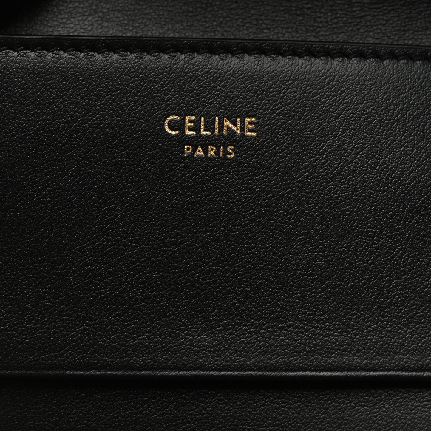 Calfskin Compact Triomphe Wallet With Coin Purse Black