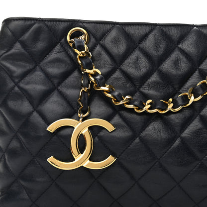 Chanel Lambskin Quilted Tote Navy 8 of 10