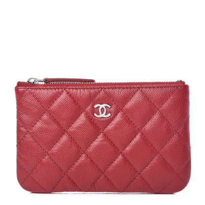 Chanel Caviar Quilted Small Cosmetic Case Dark Red 1 of 8
