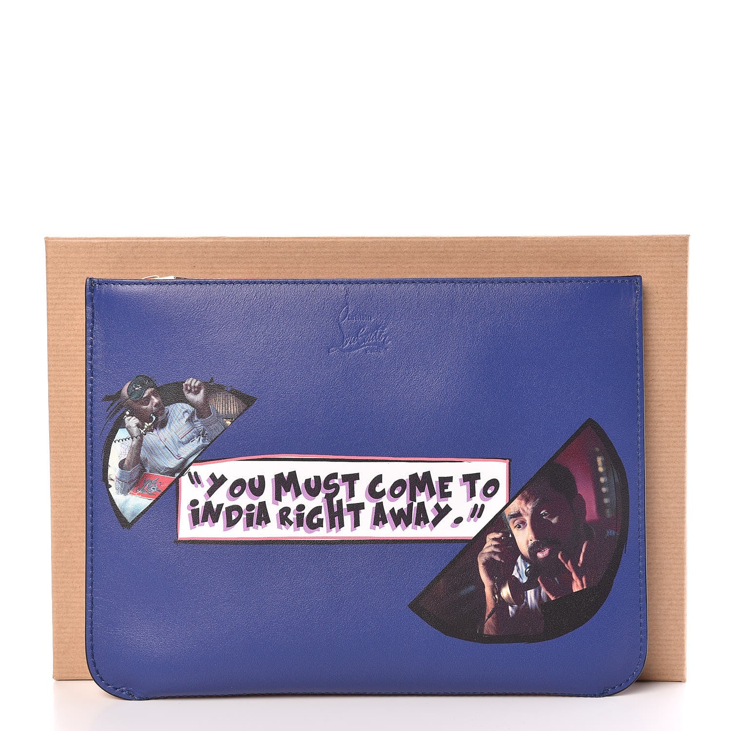 Christian Louboutin Calfskin Loubicute Sabyloubi Zip Pouch Multicolor 9 of 9