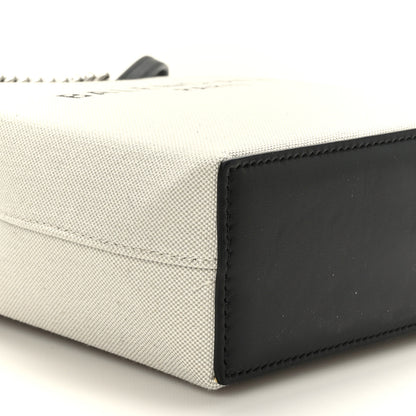 Balenciaga Canvas Calfskin Duty Free Phone Holder Bag Natural Black 7 of 8