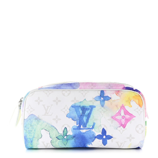 Monogram Watercolor Dopp Kit Toilet Pouch Multicolor