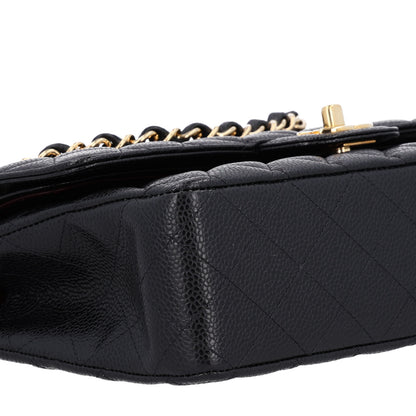 Chanel Caviar Quilted Medium Double Flap Black 9 of 10