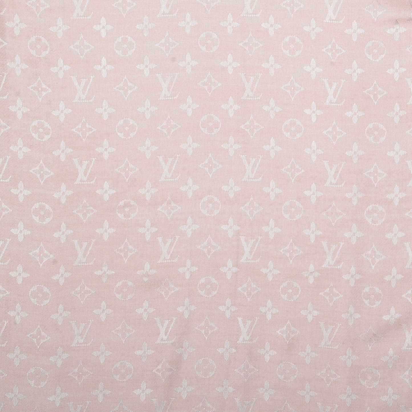 Silk Wool Monogram Denim Shawl Rose