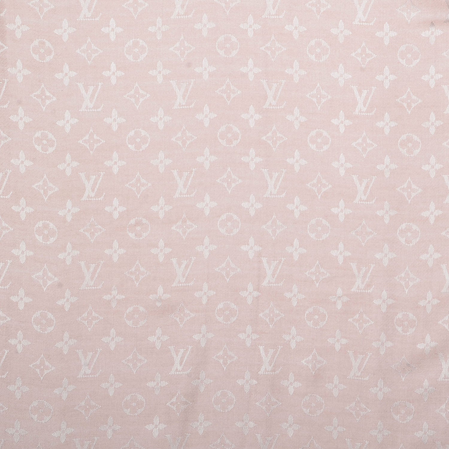 Louis Vuitton Silk Wool Monogram Denim Shawl Rose 1 of 5