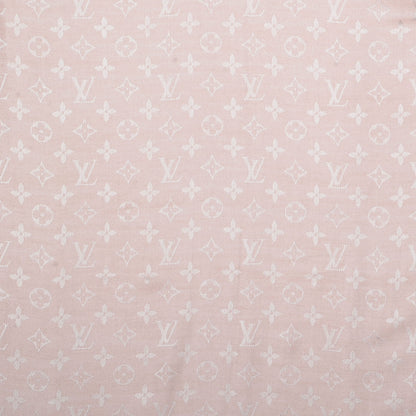Louis Vuitton Silk Wool Monogram Denim Shawl Rose 1 of 5