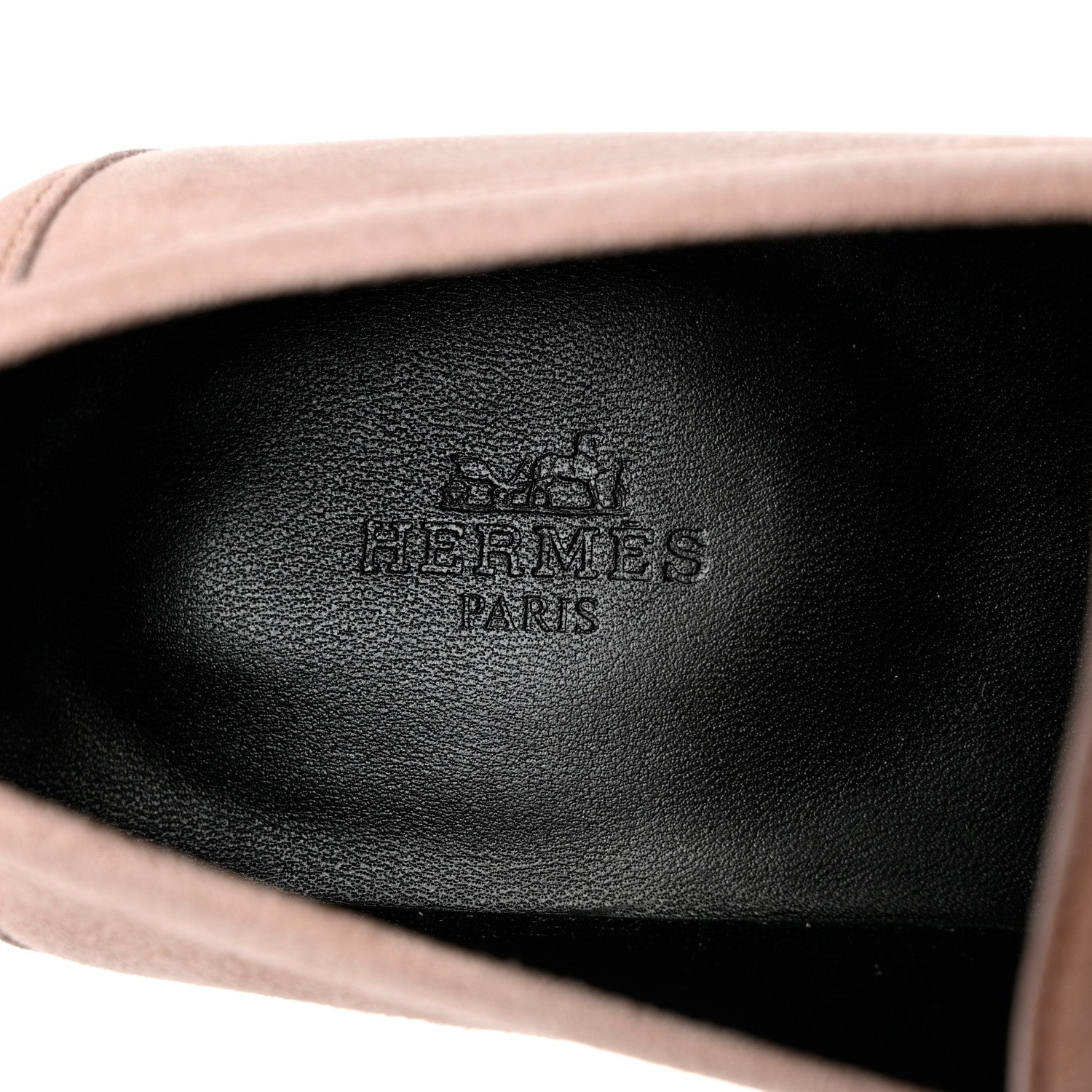 Hermes Suede Goatskin Womens Destin Loafers 36 Rose Aube 7 of 9