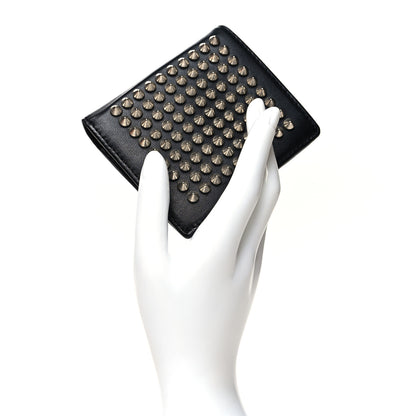 Christian Louboutin Calfskin Spiked Bi-Fold Wallet Black 2 of 11