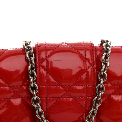 Christian Dior Patent Cannage New Lock Pouch Red 13 of 14