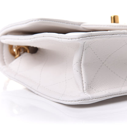Chanel Caviar Quilted Mini Sweet Classic Flap White 8 of 9