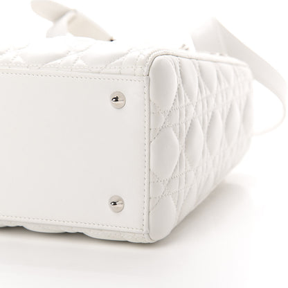 Christian Dior Lambskin Cannage Medium Lady Dior White 10 of 13