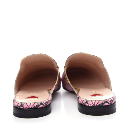 Gucci GG Supreme Monogram Bengal Womens Princetown Slippers 39.5 Beige Crop Pink 7 of 11