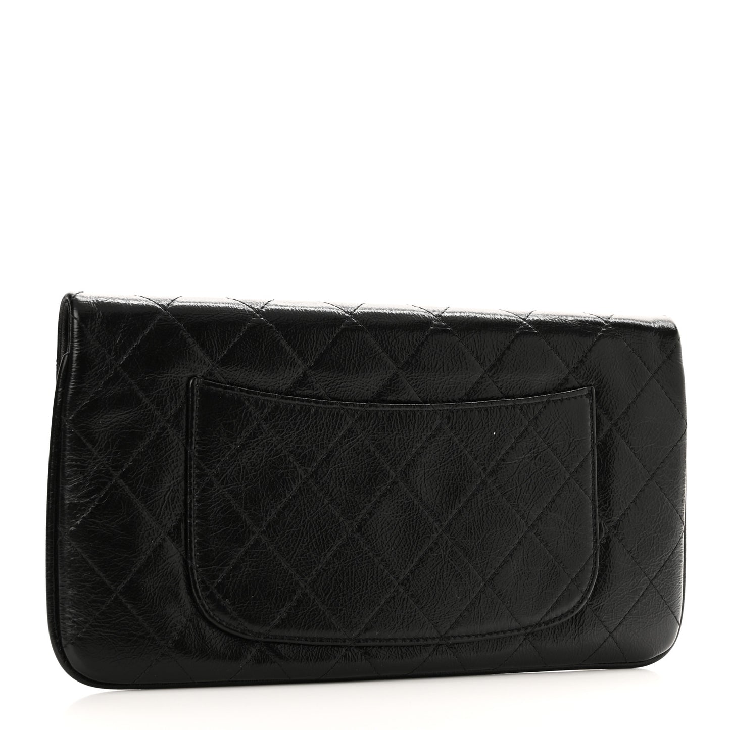 Aged Calfskin Quilted Small 31 Pouch Black
