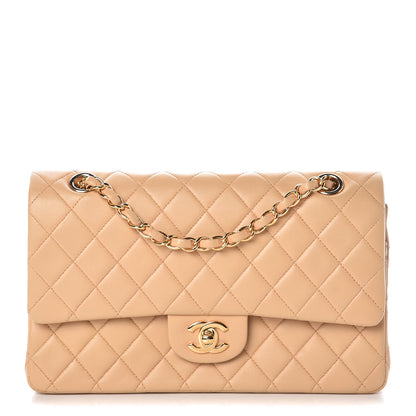 Chanel Lambskin Quilted Medium Double Flap Beige 1 of 9