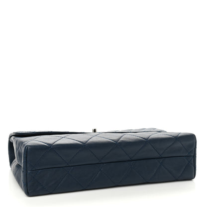 Chanel Calfskin Quilted In the Business Flap Dark Navy Blue 4 of 9
