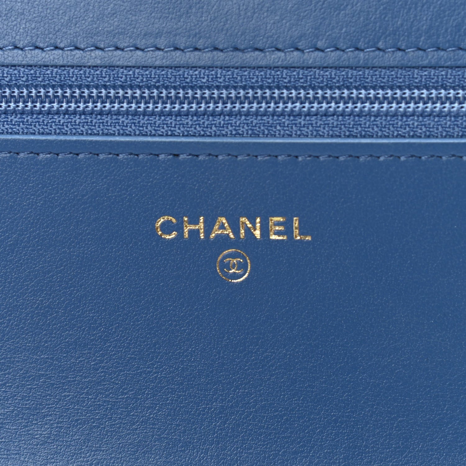Chanel Denim Quilted Chanel 19 Wallet On Chain WOC Blue 6 of 11