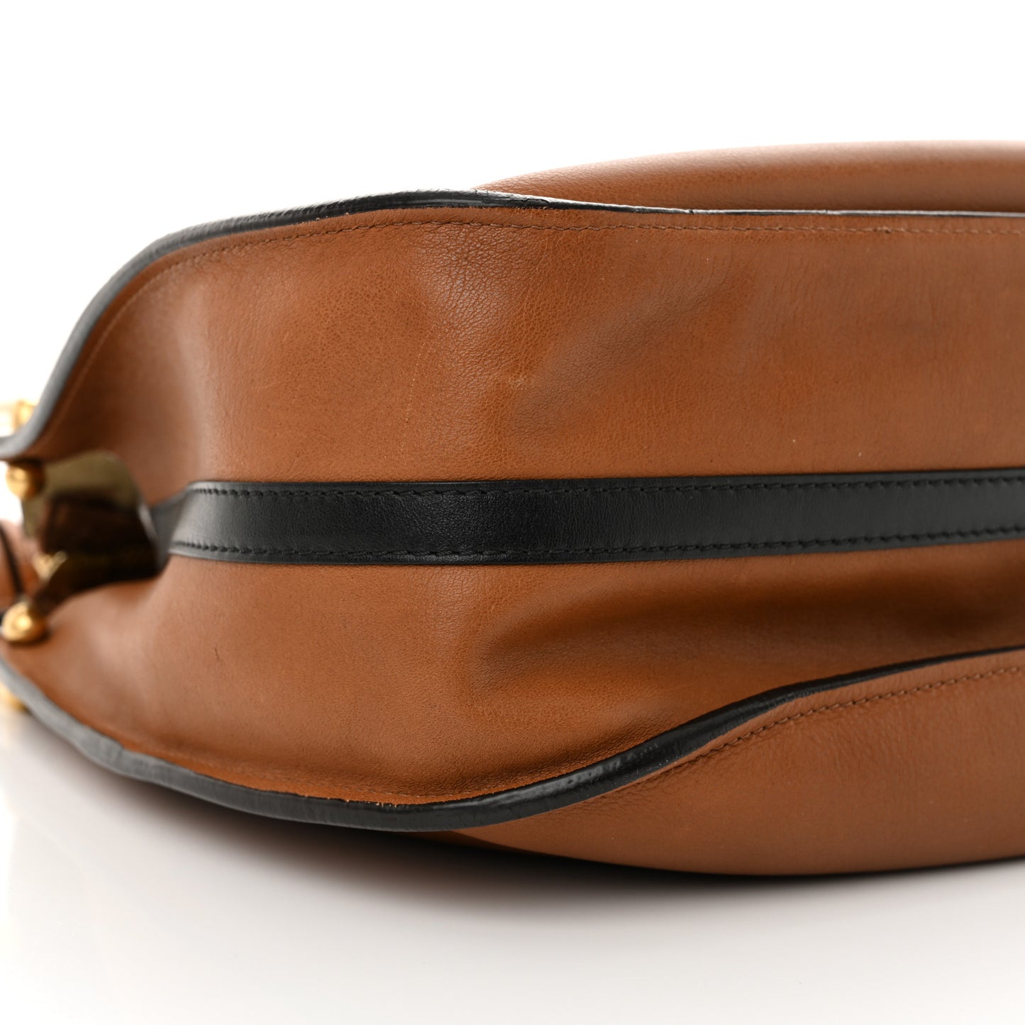 Grained Calfskin Small Hayley Hobo Tan