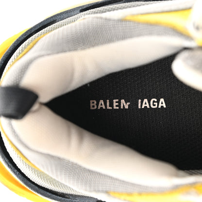 Balenciaga Fabric Mesh Womens Triple S Sneakers 36 Yellow Grey White 7 of 8