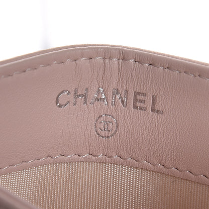 Chanel Lambskin Camellia Embossed Card Holder Nude 6 of 9